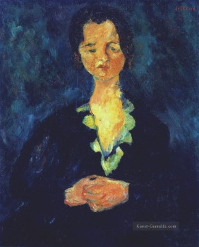 bekannte abstrakte Werke - Frau im blauen Chaim Soutine Expressionismus